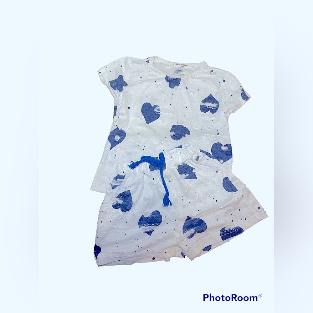 All the children One piece white and blue size 6